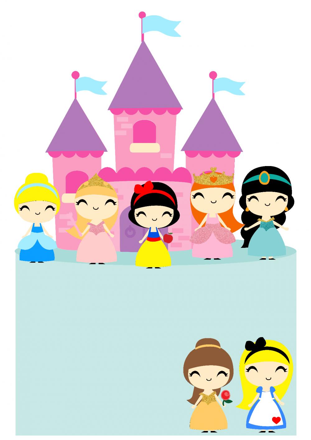 Arquivo de corte topo de bolo princesas