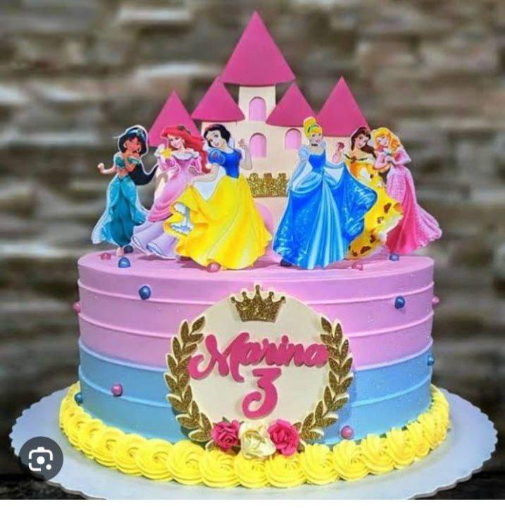 Arquivo de corte topo de bolo princesas