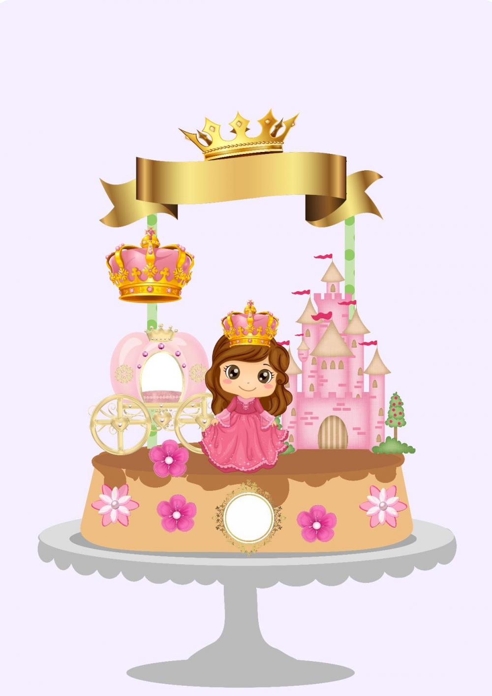 Arquivo de corte topo de bolo princesas