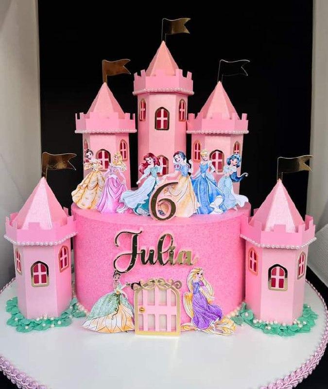 Arquivo de corte topo de bolo princesas