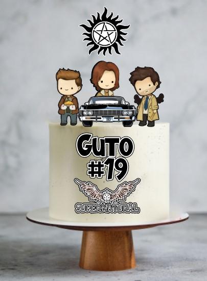 Arquivo de corte topo de bolo Super natural