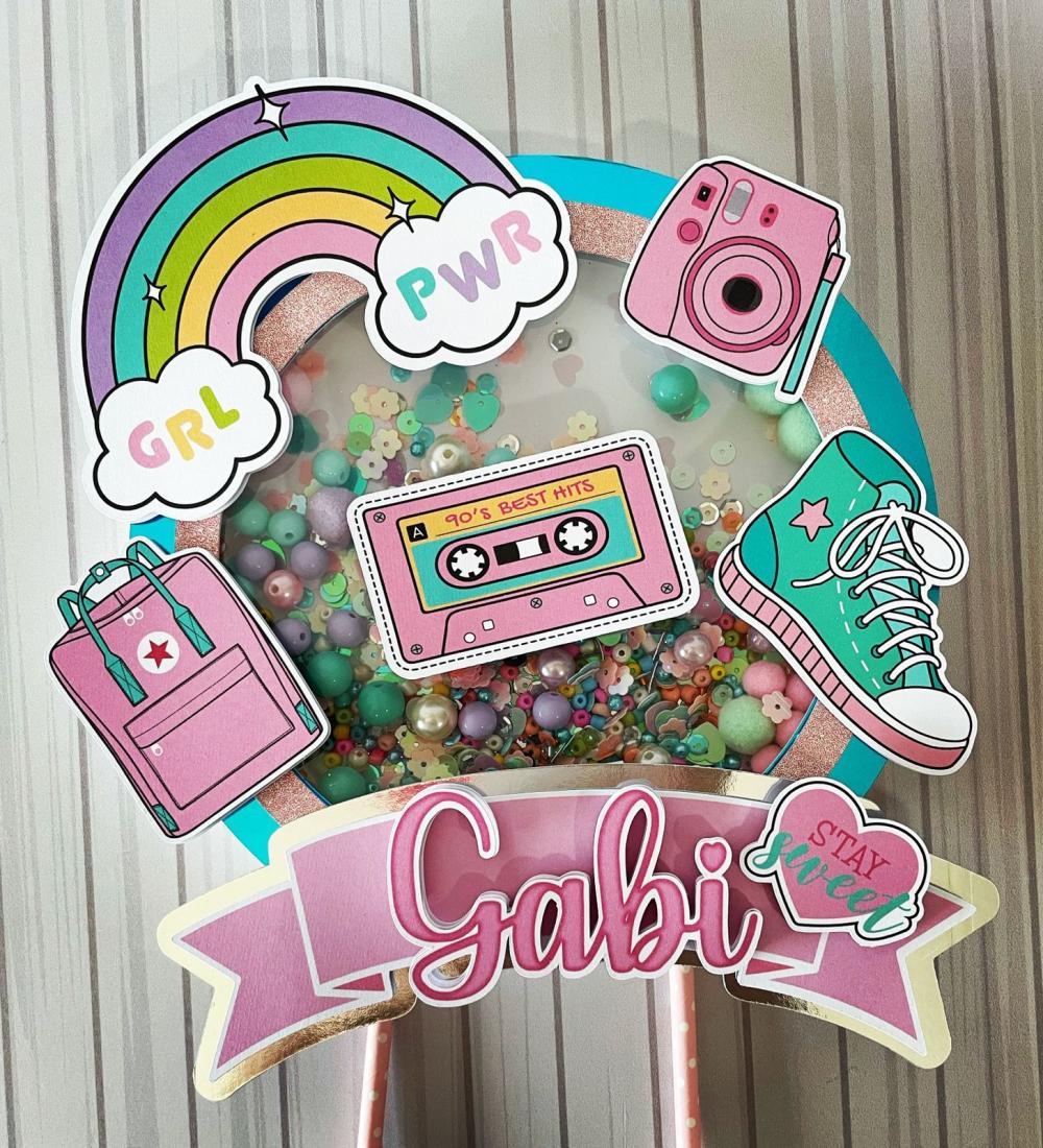 Arquivo de corte Topo de bolo Vsco Girl