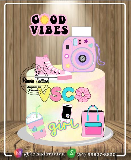 Arquivo de corte Topo de bolo Vsco Girl