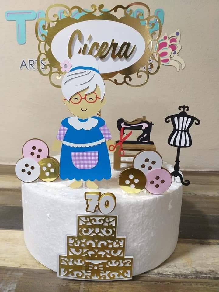 Arquivo de corte topo de bolo Vovó