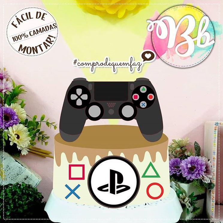 Arquivo de corte topo de bolo Video game