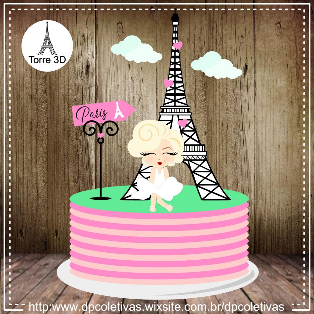 Arquivo de corte topo de bolo Marilyn Monroe