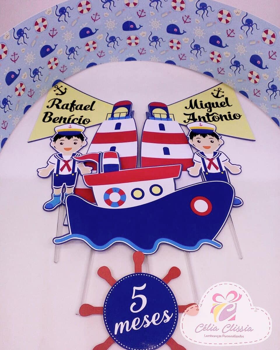 Arquivo de corte topo de bolo Marinheiro