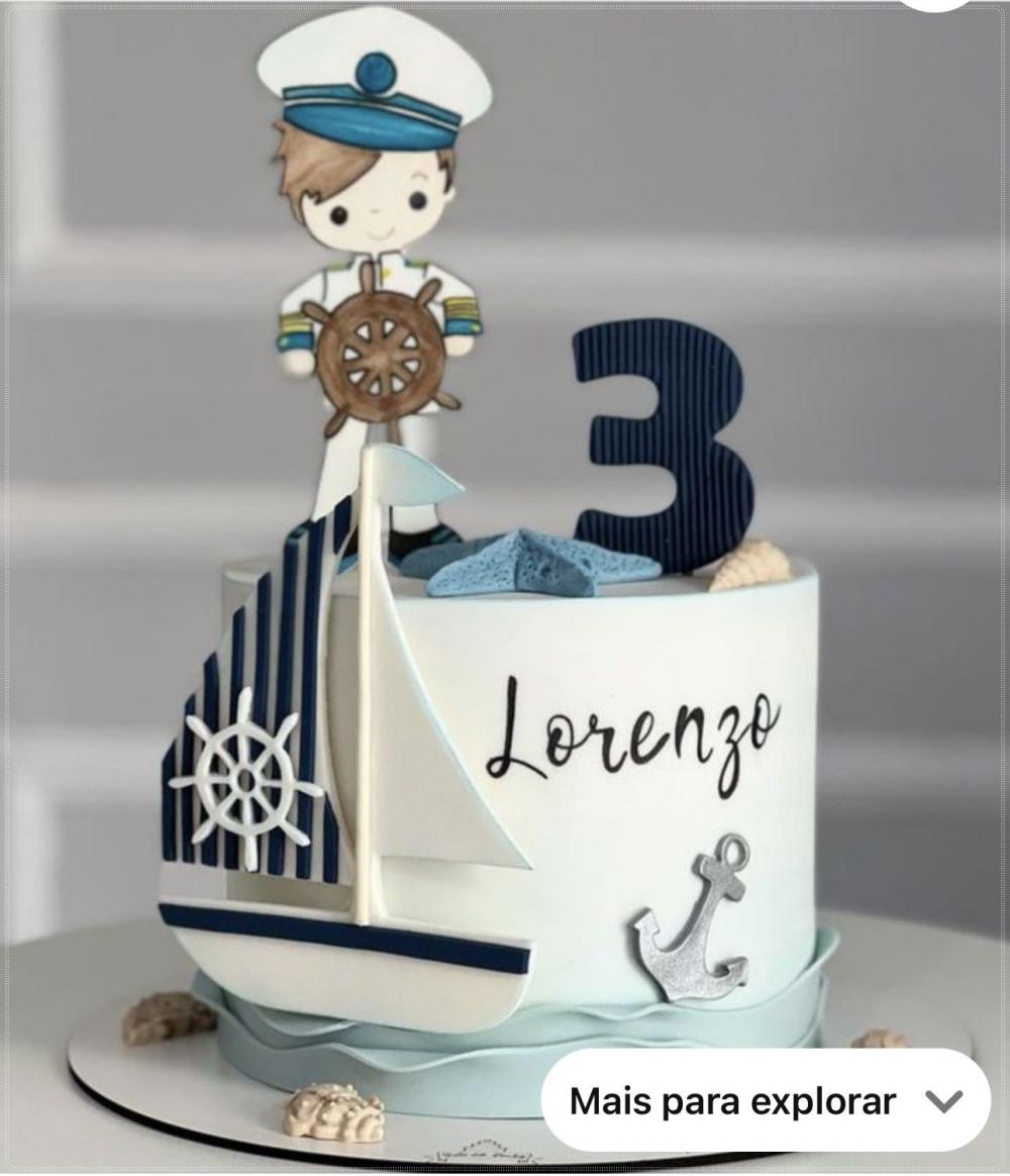 Arquivo de corte topo de bolo Marinheiro