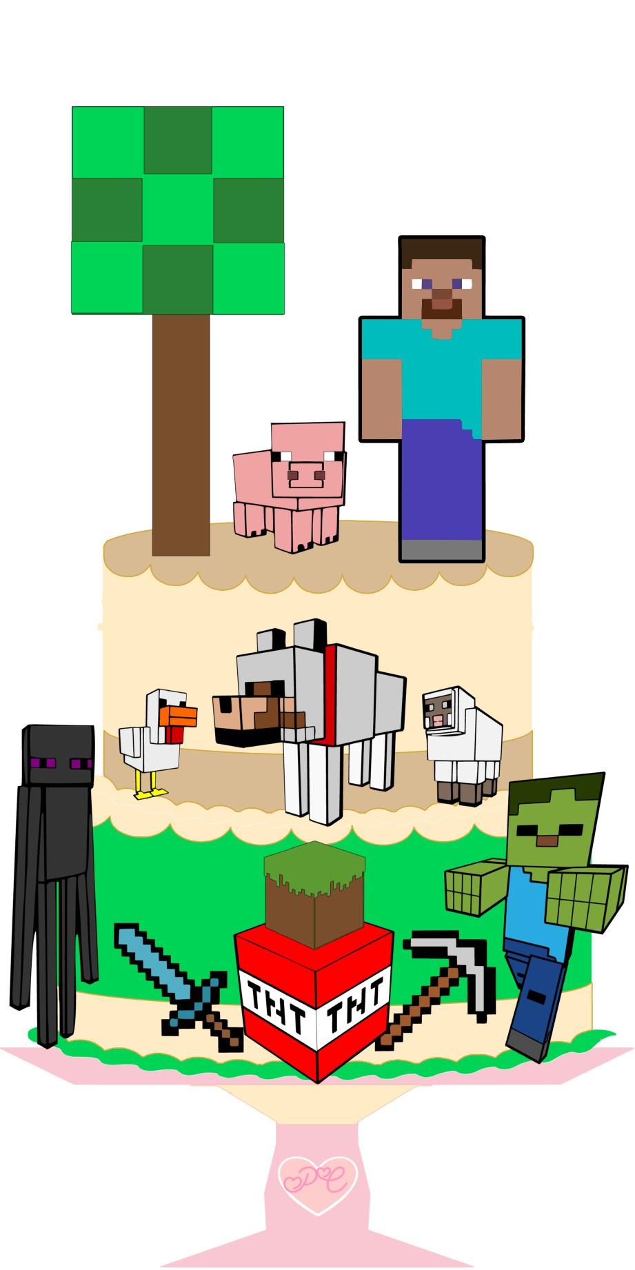 Arquivo de Corte Topo de Bolo Minecraft