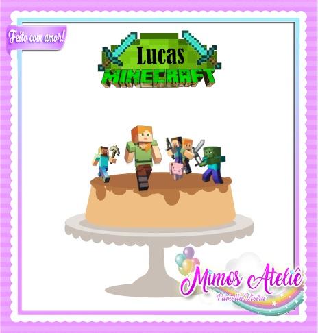 Arquivo de Corte Topo de Bolo Minecraft