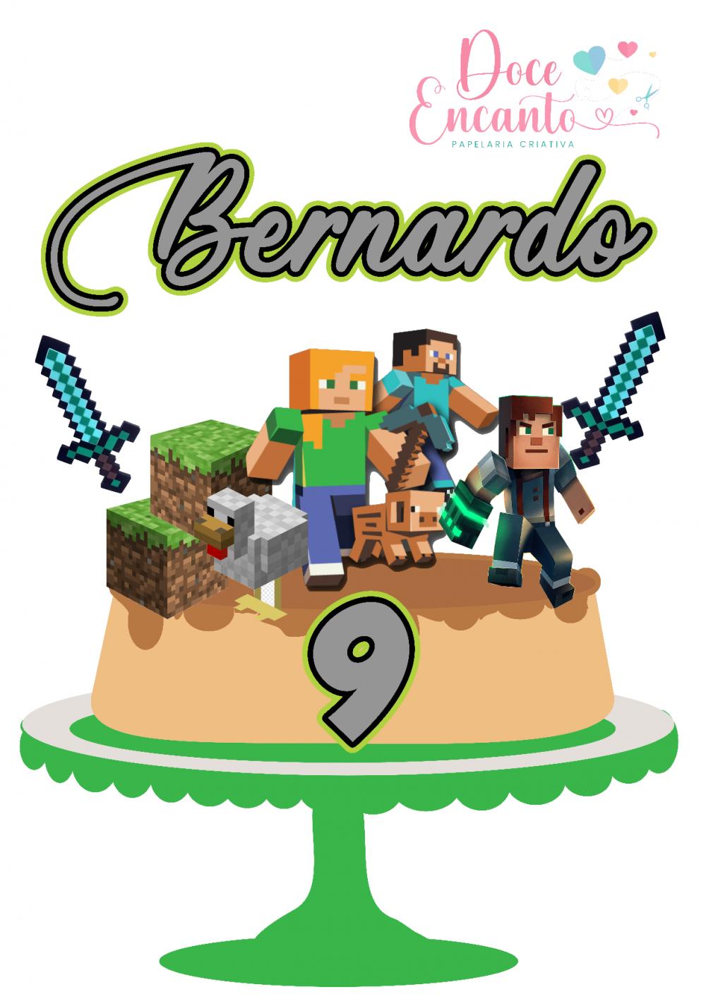 Arquivo de Corte Topo de Bolo Minecraft