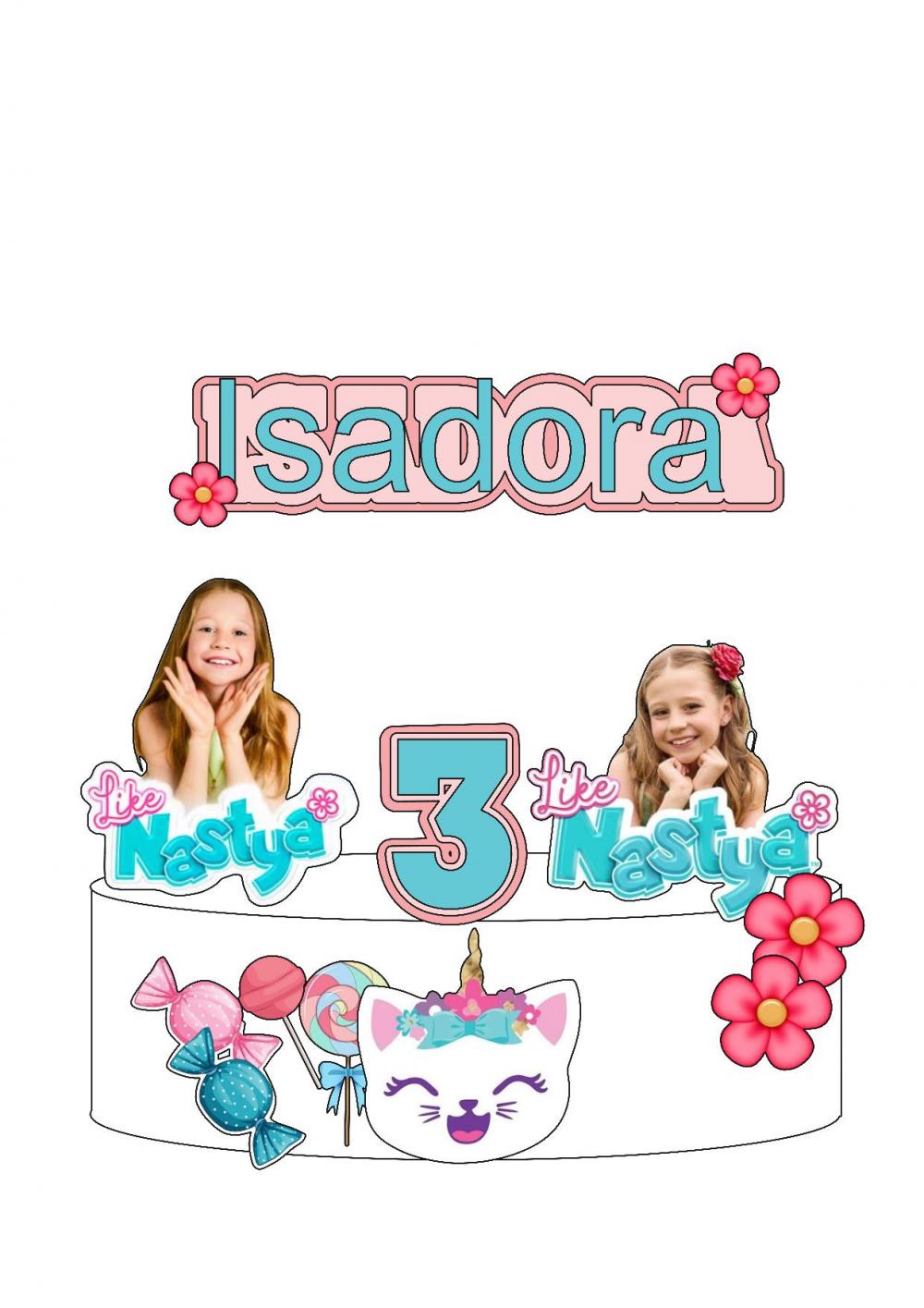 Arquivo de corte Topo de Bolo Nastya