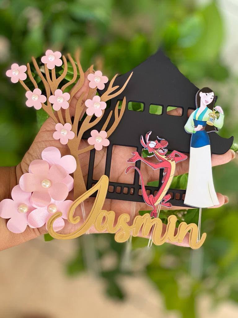 Arquivo de corte topo de bolo Mulan