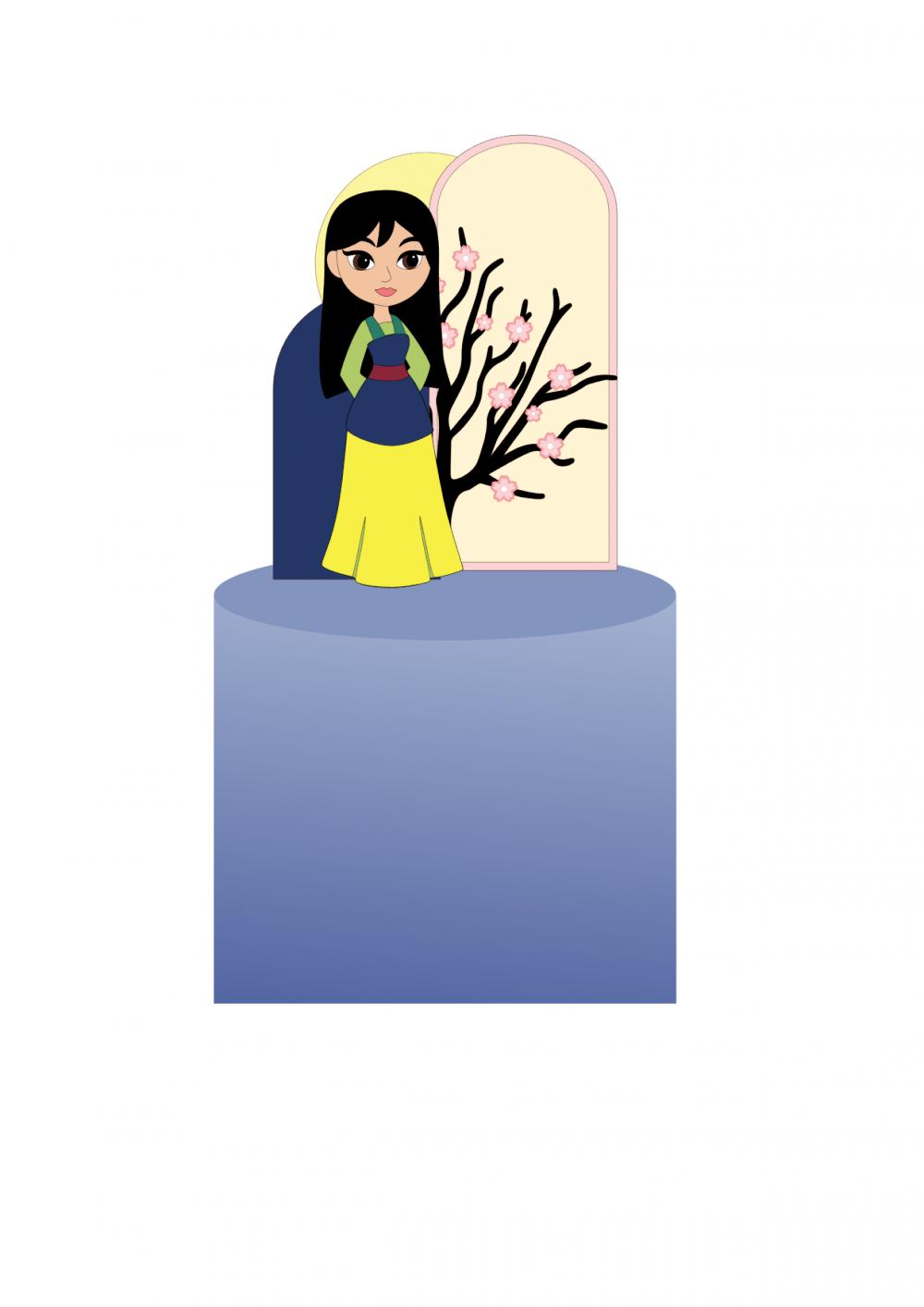 Arquivo de corte topo de bolo Mulan