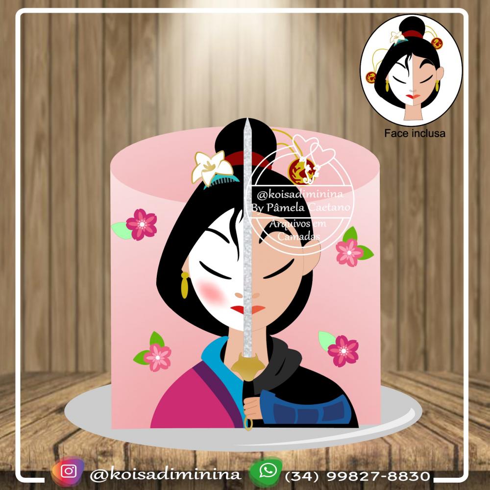 Arquivo de corte topo de bolo Mulan
