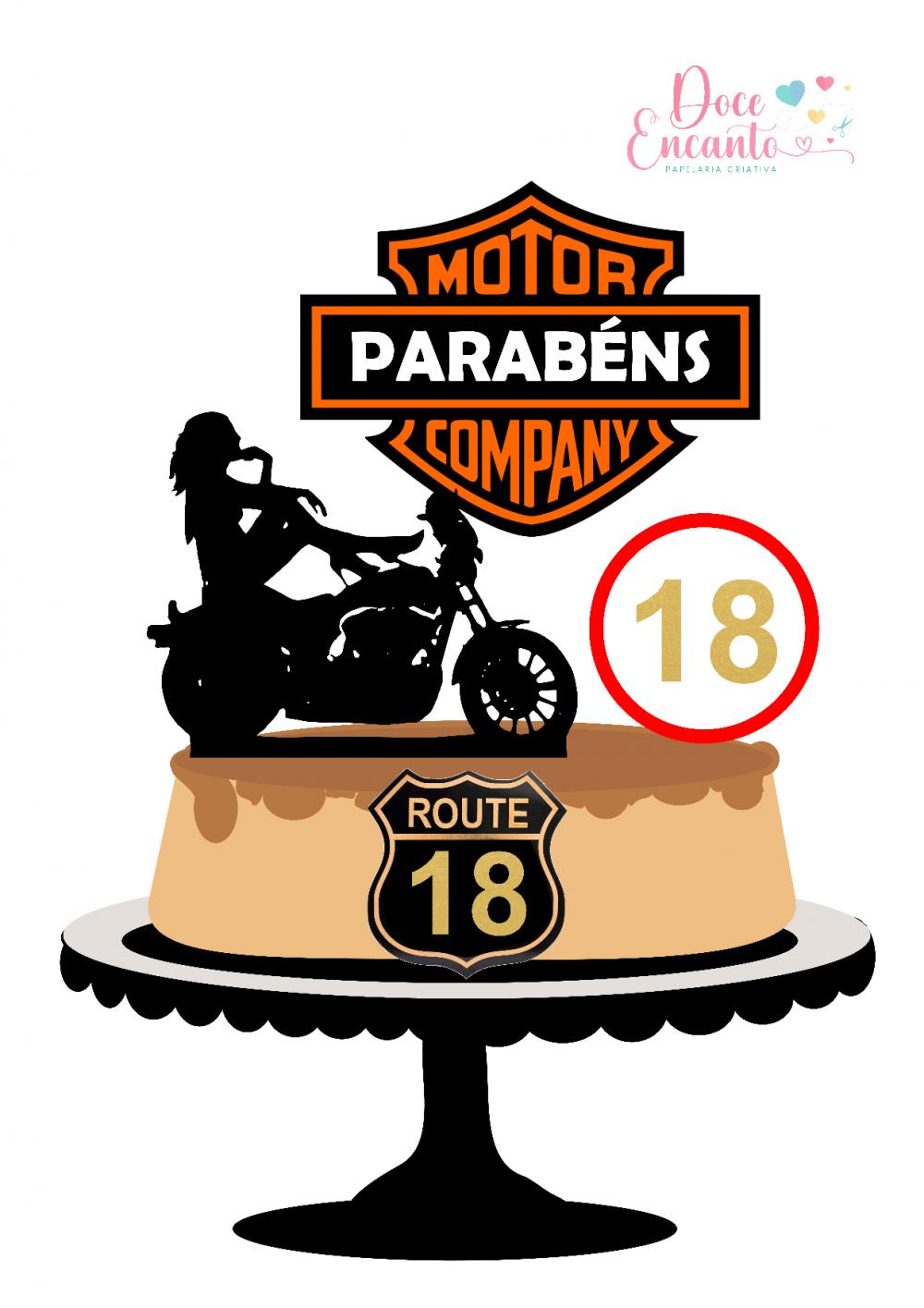 Arquivo de corte Topo de Bolo moto