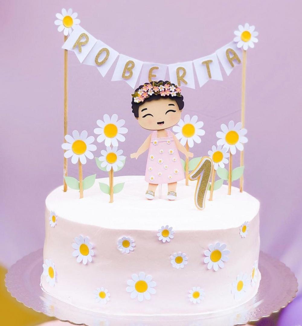 Arquivo de corte topo de bolo Margarida