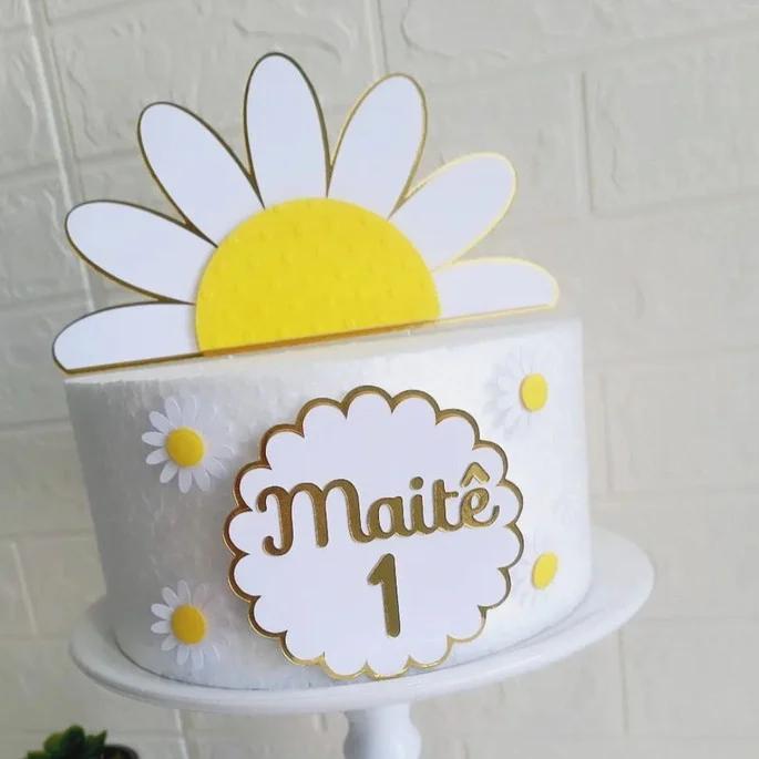 Arquivo de corte topo de bolo Margarida