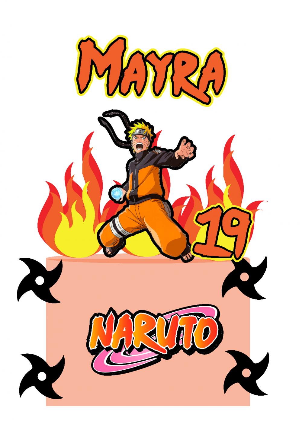 Arquivo de corte topo de bolo Naruto