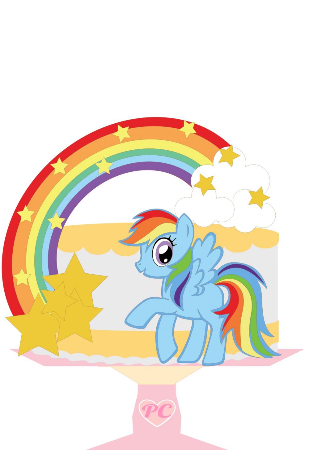 Arquivo de corte topo de bolo my little poney