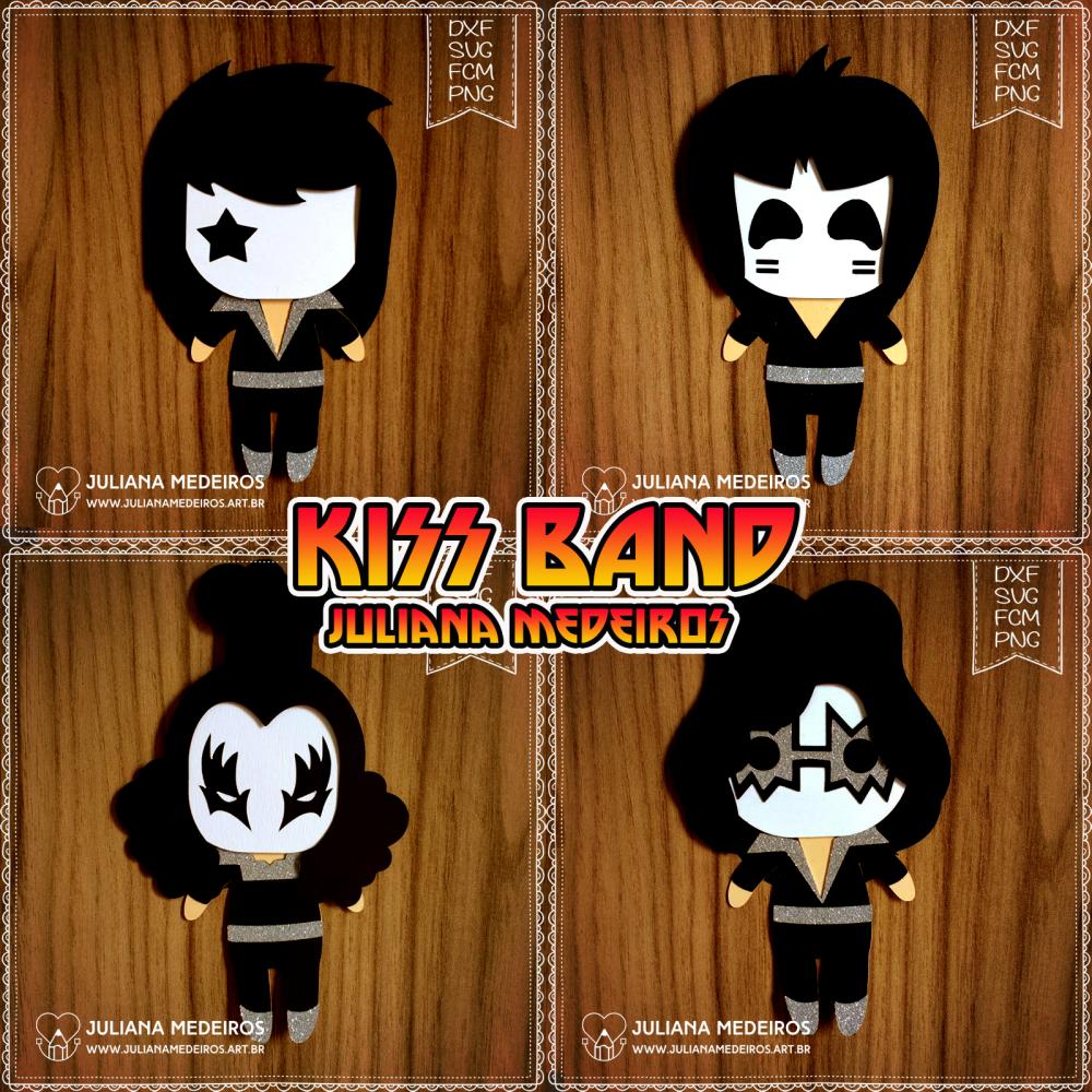 Arquivo de corte topo de bolo Kiss