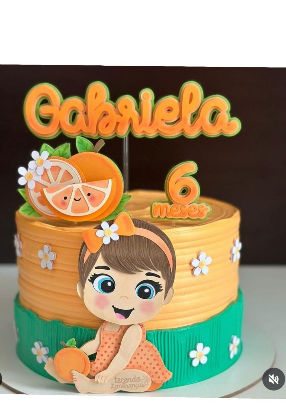 Arquivo de corte topo de bolo laranjinha