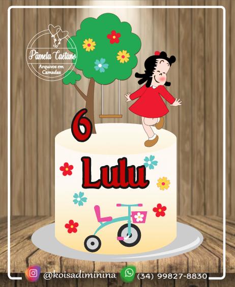 Arquivo de corte topo de bolo Luluzinha