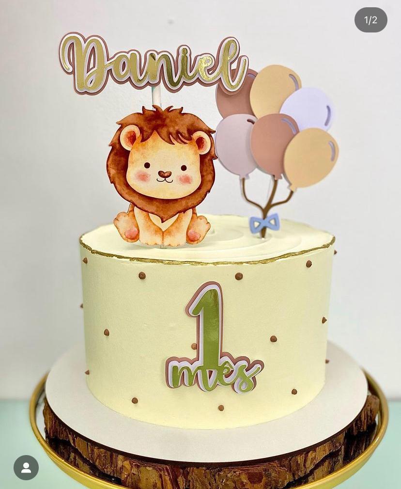 Arquivo de corte topo de bolo leãozinho