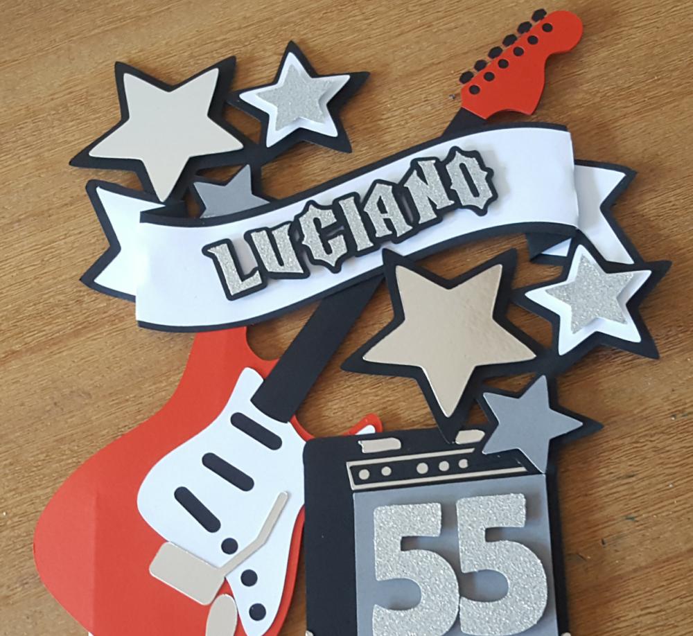 Arquivo de corte topo de bolo Guitarra