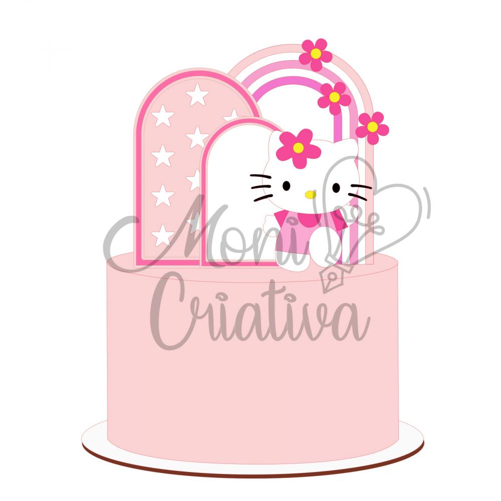 Arquivo de corte topo de bolo Hello Kitty