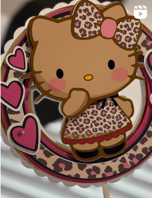 Arquivo de corte topo de bolo Hello Kitty