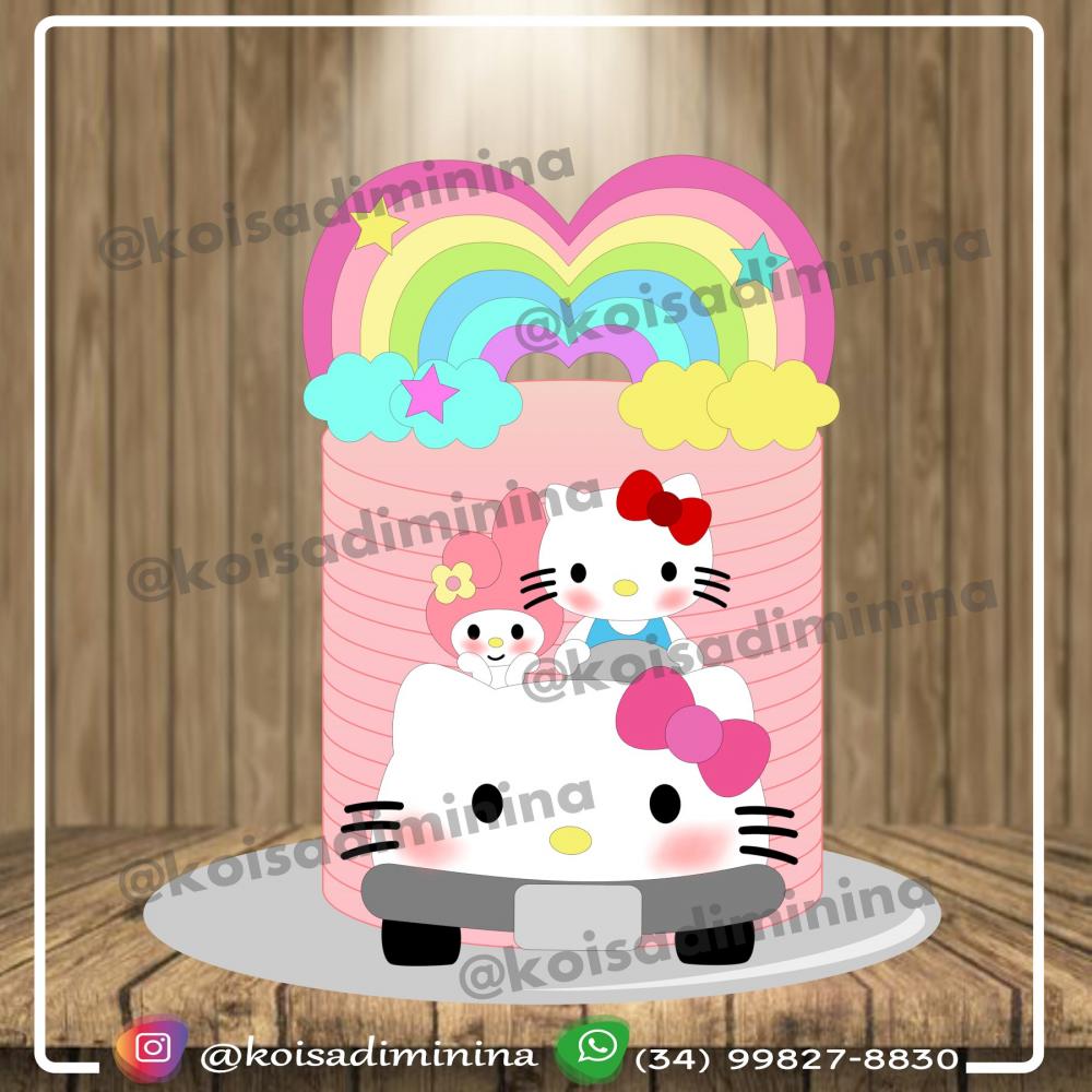 Arquivo de corte topo de bolo Hello Kitty