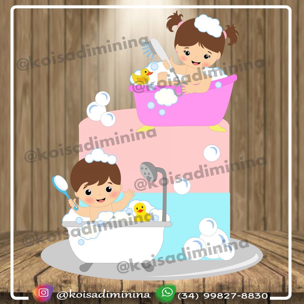 Arquivo de corte topo de bolo Hora do Banho