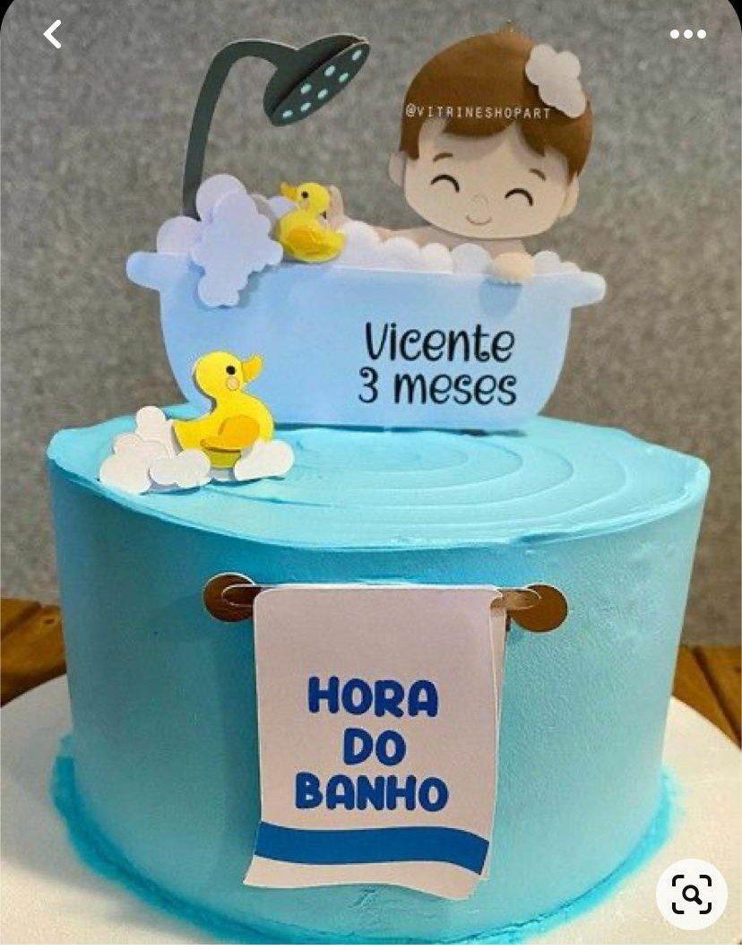 Arquivo de corte topo de bolo Hora do Banho