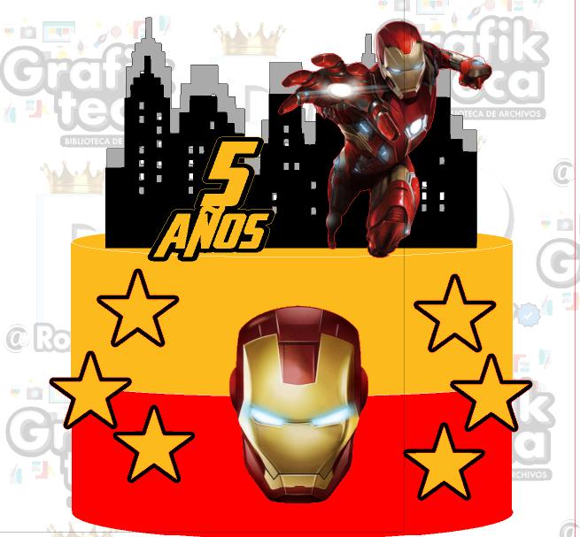 Arquivo de corte topo de bolo Homem de Ferro