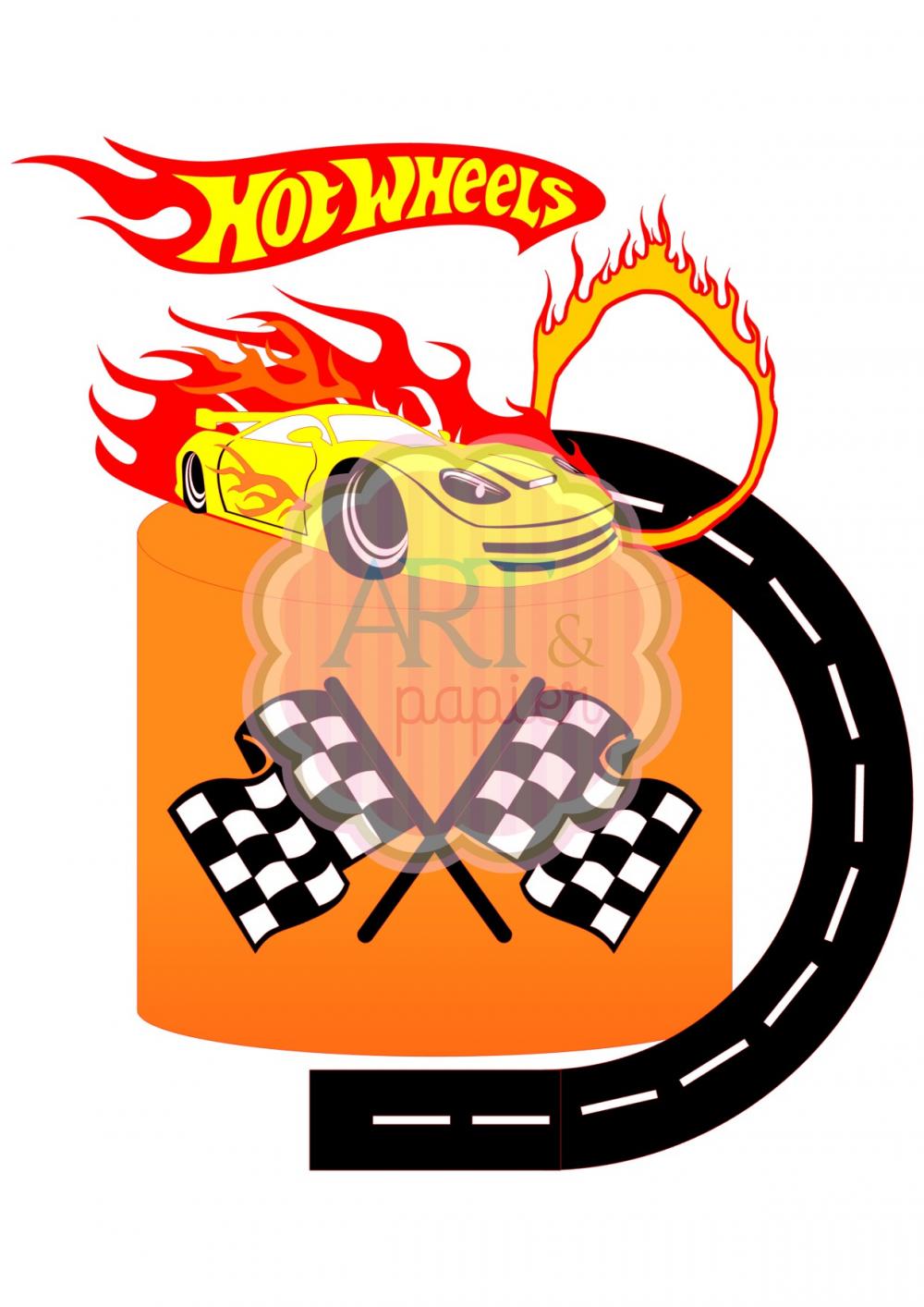 Arquivo de corte topo de bolo Hot Wheels