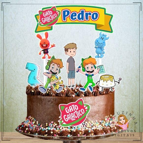 Arquivo de corte topo de bolo Gato Galatico