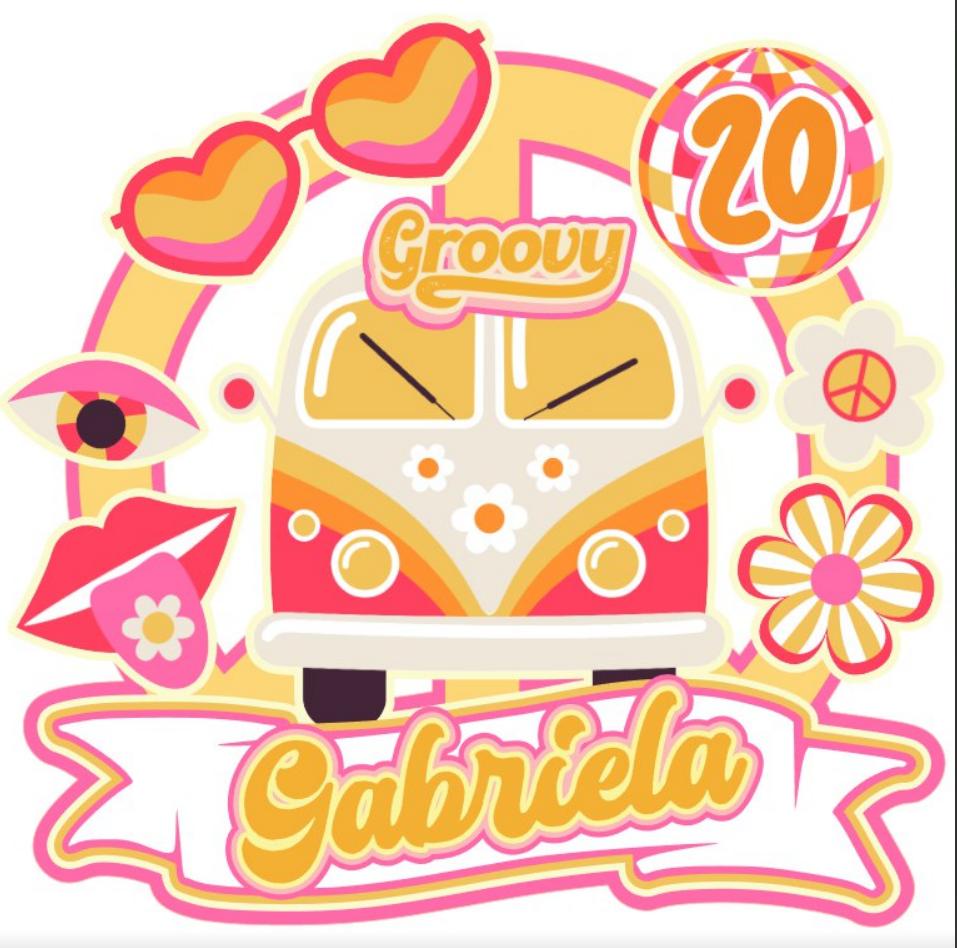 Arquivo de corte Topo de bolo Kombi