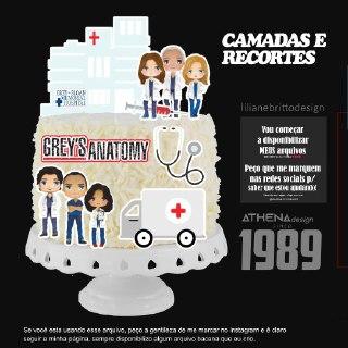 Arquivo de corte topo de bolo Greys anatomy