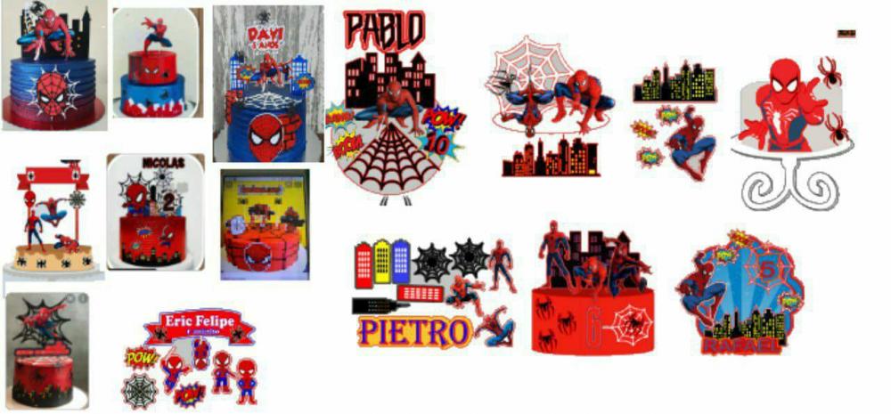 Arquivo de corte Topo de bolo Homem Aranha