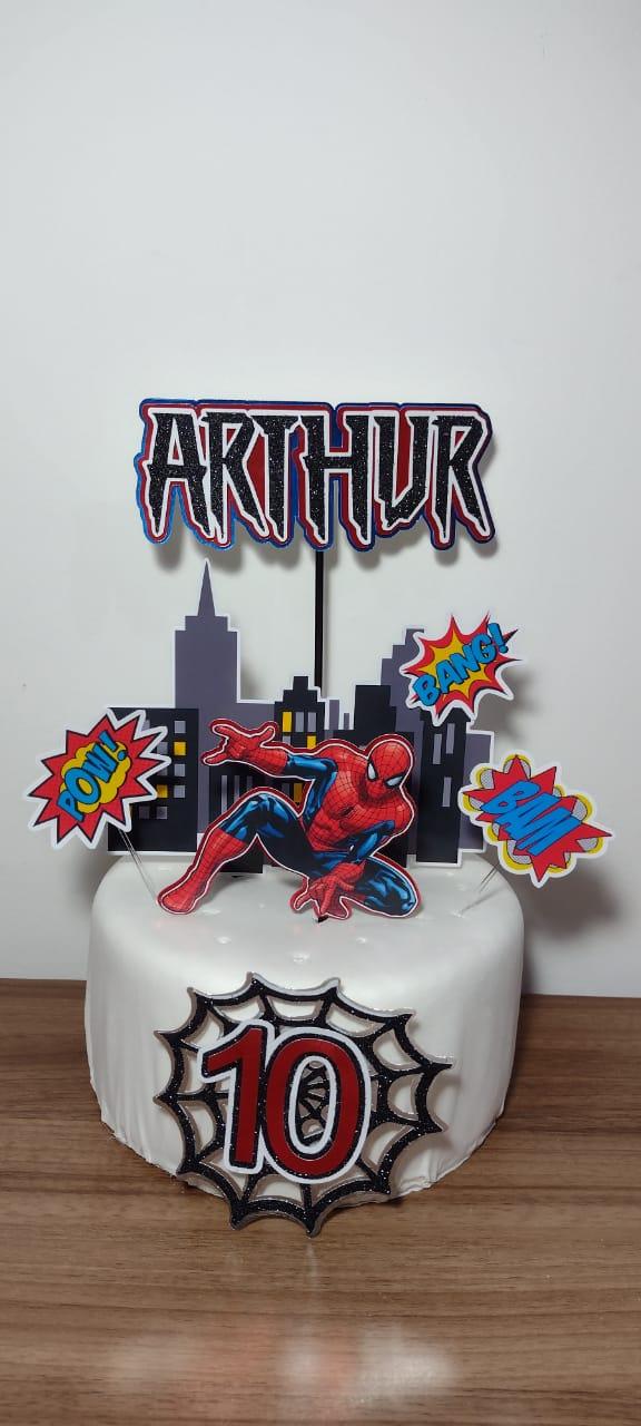 Arquivo de corte Topo de bolo Homem Aranha