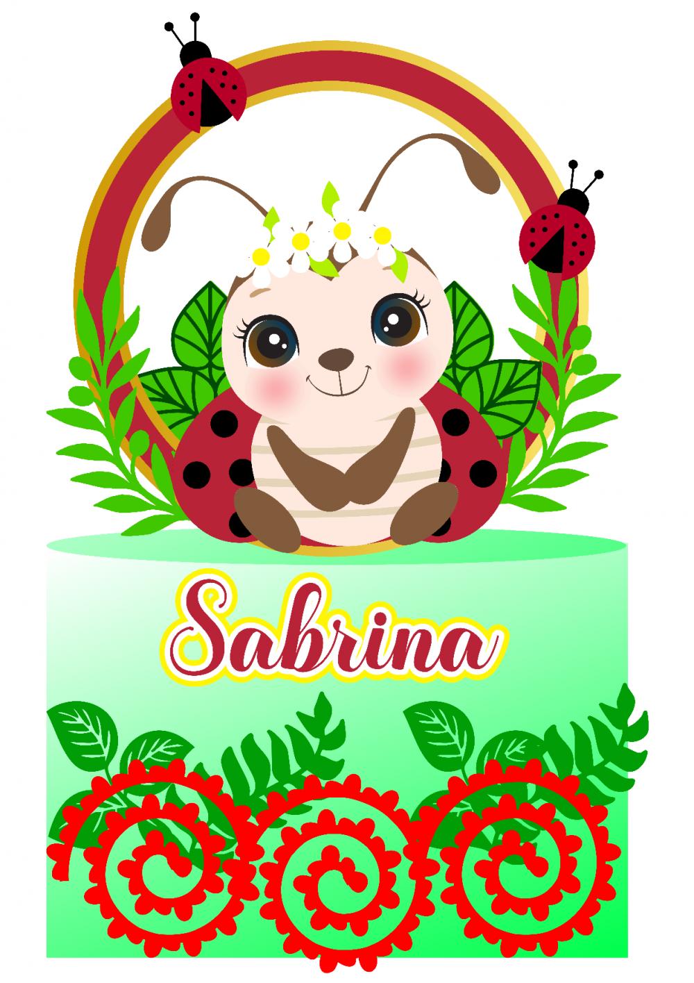 Arquivo de corte topo de bolo Joaninha