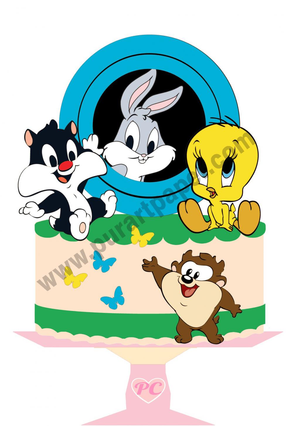 Arquivo de corte topo de bolo looney tunes