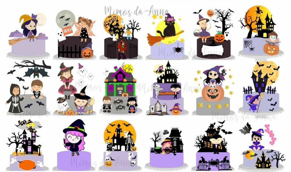 Arquivo de corte topo de bolo halloween