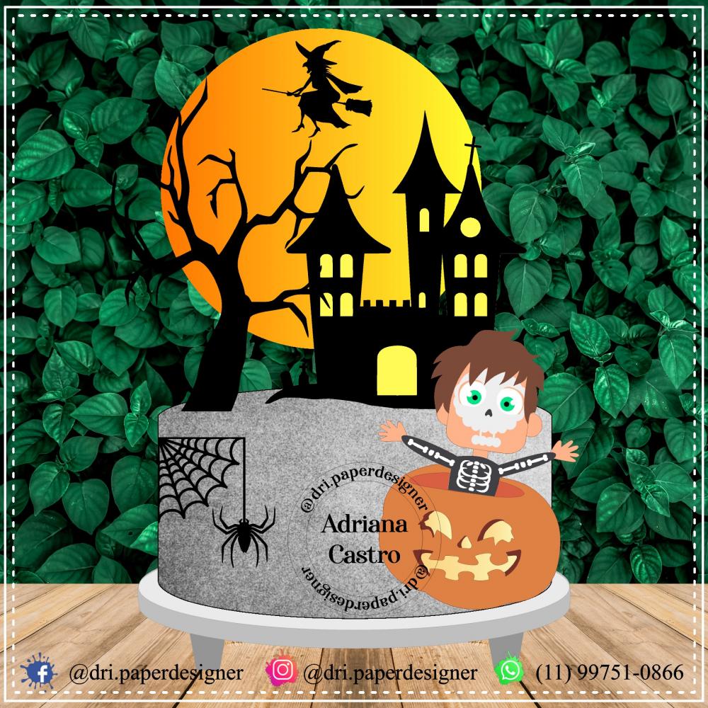 Arquivo de corte topo de bolo halloween