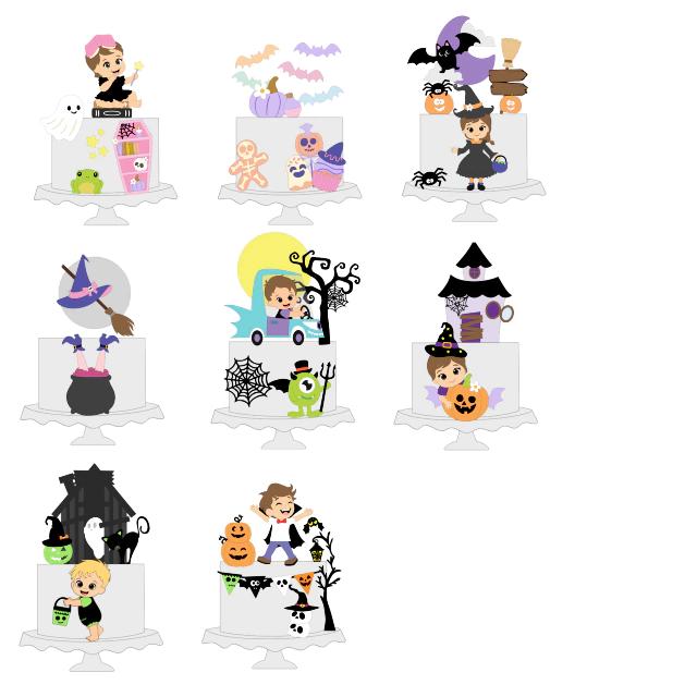 Arquivo de corte topo de bolo halloween