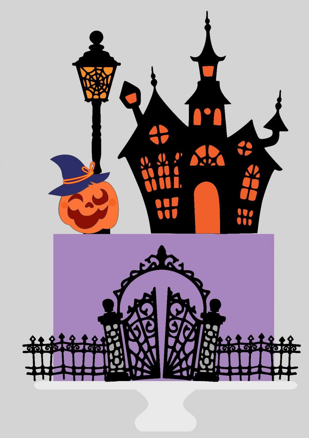 Arquivo de corte topo de bolo halloween