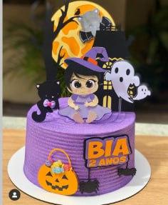 Arquivo de corte topo de bolo halloween