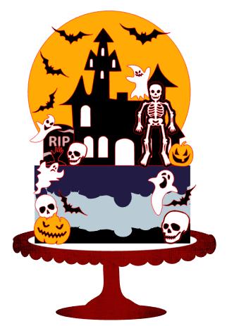 Arquivo de corte topo de bolo halloween
