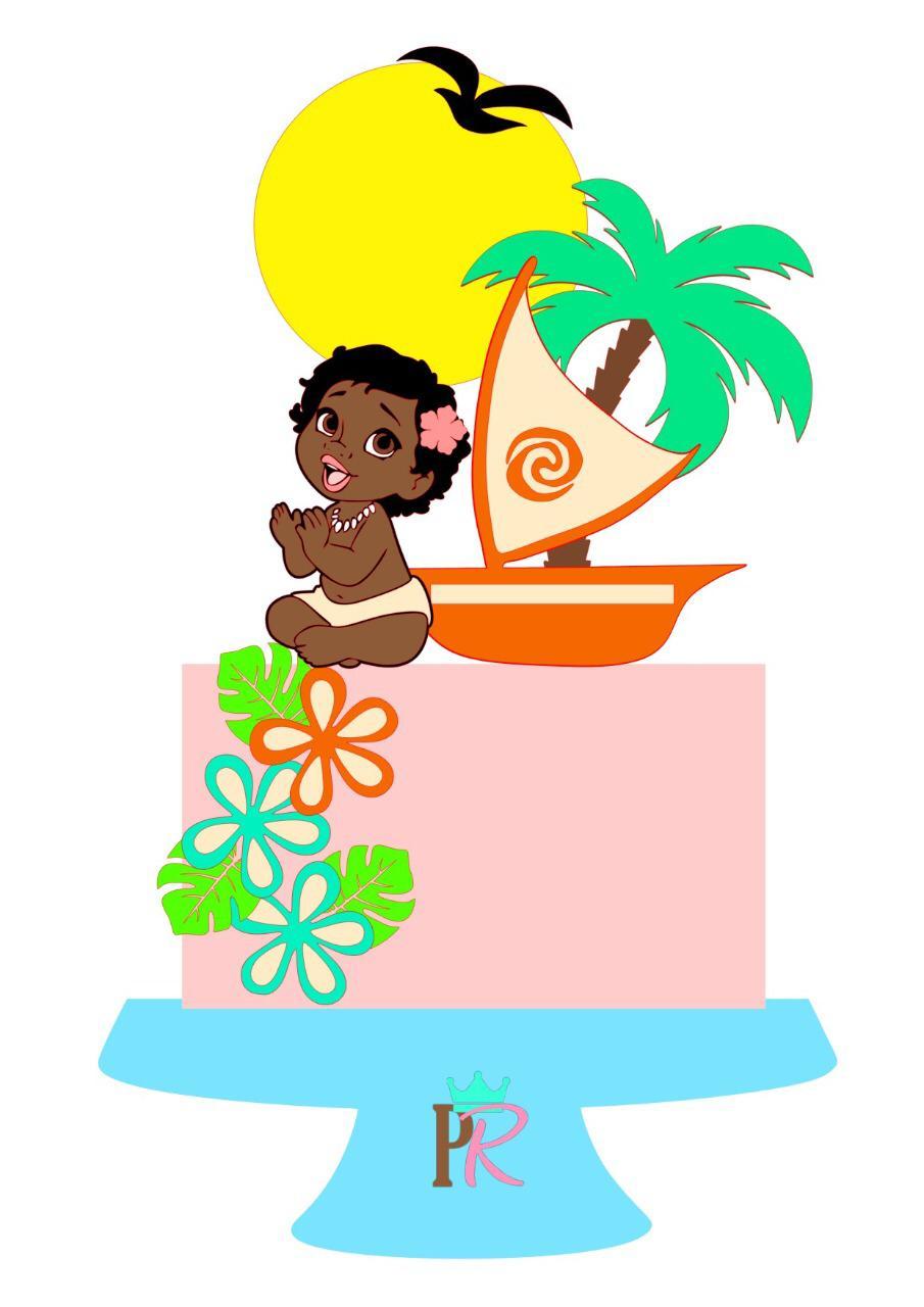 Arquivo de corte topo de bolo Moana